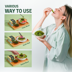 Alternative view of Dehydrated Sea Grapes - 4.2oz (6 x 0.7oz Packs) | Organic Green Caviar Seaweed | Vegan, Gluten-Free, Low Calorie Superfood for Salads & Sushi | Supports Immunity & Overall Wellness